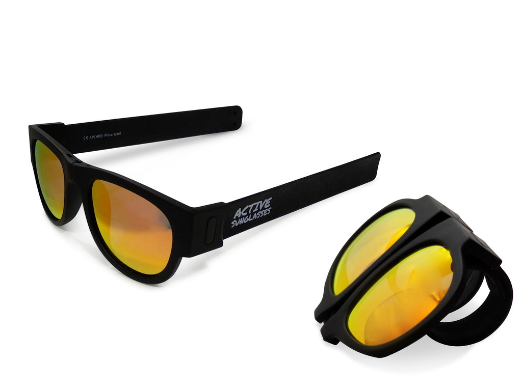 Active Sunglasses - Black - Fire Iridium Mirror
